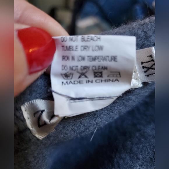 Long Heather Gray Sweatshirt Zipper Front ZAvenue USA 1XL - Picture 12 of 13